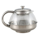 600ml Stainless Glass Teapot Loose Infuser Coffee Tea Leaf Herbal Decor