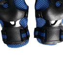 6 Pcs Kid Child Roller Skating Bicycle Knee Wrist Guard Elbow Pad Blue