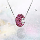 Crystal Ball Pendant Necklace Fashion Rhinestone Choker Jewelry (Purple) A