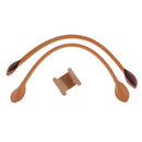 2pcs 47cm Leather Bag Strap Handle Shoulder Bag Band for DIY Handbag Brown