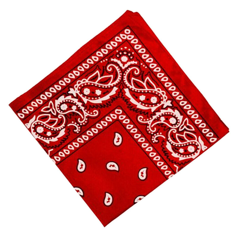 5pcs Unisex Cotton Double Sided Paisley Cowboy Bandana Head Wrap Headband