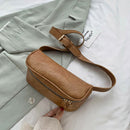 Fashion PU Shoulder Bag Women Pure Fanny Chest Crossbody Pack (Light Brown)