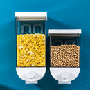 2Pcs 1500ml Clear Wall Mounted Food Storage Container Cereal Grain Dispenser