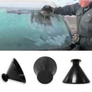 Cone Shaped Scrape Windshield Ice Scraper Funnel Remover (Black 14.5cm)