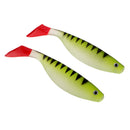 2pcs Soft Silicone Luminous Baits Artificial Worm Lures T Tail Fishing Baits