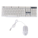 Computer Desktop Gaming Keyboard and Mouse Mechanical Feel Led Light Backl&+
