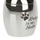 Paw Letters Printed Stainless Steel Pet Cinerary Casket Urn Pendant Deluxe