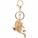 Cute Goldfish Crystal Keychain Animal Keyring Car& Bag Accessory J7U2