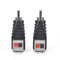 2x Speakers Wire A/V Cables to Audio Male RCA Connector Adapter Jack CLessPl  TE