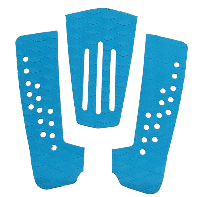 3 Count Blue Surfing Boards Anti-slip Decks Beach Surfboard Traction Pads for