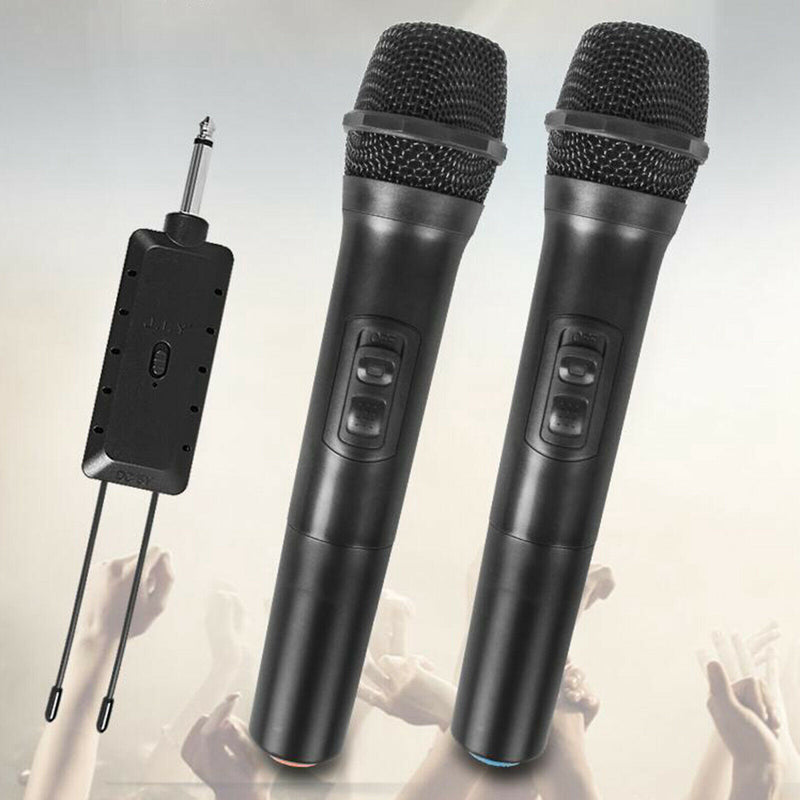 2Pieces Wireless Microphone Handheld with Receiver for Karaoke Speech