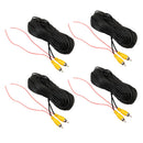 4 Packs Car Bus Trailer Truck RCA Reverse Rear View Parking Camera Video Cable