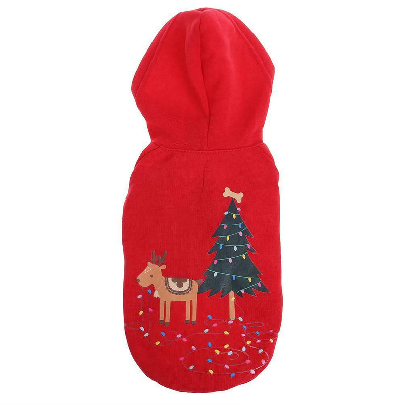 Pet dog print Santa Claus clothes Christmas autumn and winter clothes S