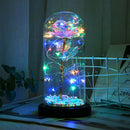 20LED Foam Night Lamp Foil Rose Glass Dome Copper Wire Fairy String Lights A
