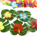 60 Pcs Tropical Party Decoration Supplies 8 inch Tropical Palm Monstera Lea