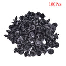 100Pcs 8mm Plastic Rivet Fastener Mud Flaps Bumper Fender Push Clips For Nis OZ