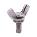 M5 Thread 304 Stainless Steel Thumb Wing Hand Bolt Screws 5pcs