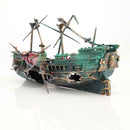 Aquarium Ornament Ship Air Split Shipwreck Fish Tank Decor Sunk Wreck Boat