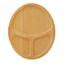 Restaurant Dinnerware Round Wooden Plates Food Snacks Serving Tray Kids M