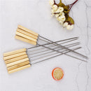 10pcs stainless steel 35cm barbecue  skewers needle kebab kabob stick FT