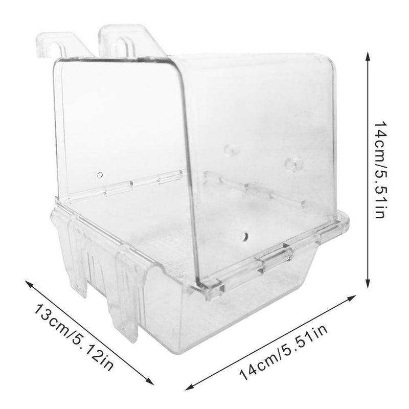 Pet Acrylic Bathtub Birds Bathroom Cage Food Feeder For Birds Parrots Macaws