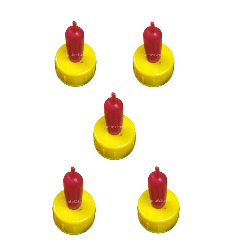 5 Pcs Lamb Kid  Teat Feeder Bottle Topper Feeding Milk Drinking Farm
