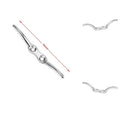 2Pcs Flag halyard rope cleat 112mm made from stainless steel