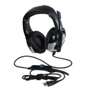 Over Ear Headphone Headset w/ Mic for PS4 PC Xbox One Controller Gray