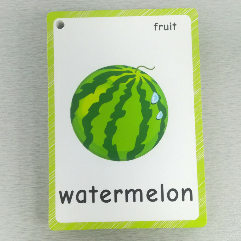 21Pcs Flash Cards Set - Educational Learning Picture & Word Card - Fruits
