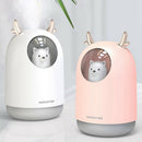 300ML Cute Pet Ultrasonic Air Humidifier Aroma Essential Oil Diffuser for H