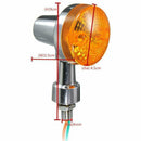 4 Pcs Chrome Universal Motorcycle Turn Signal Indicator Amber Blinker Lights
