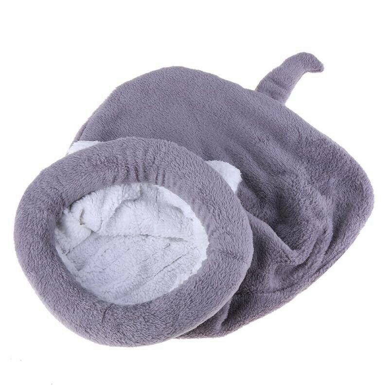 Pet Dog House Bed Cat Sleeping Bag Fleece Warm Dog Cat Bed Lovely Soft Pet