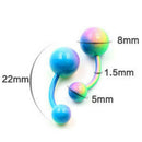 10PCS Surgical Steel Ball Barbell Navel Ring Belly Button Rings Body Piercing  Z