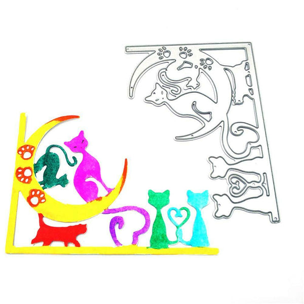 Metal Cutting Dies Stencils for DIY Scrapbooking Photo Album Moon Cat Card