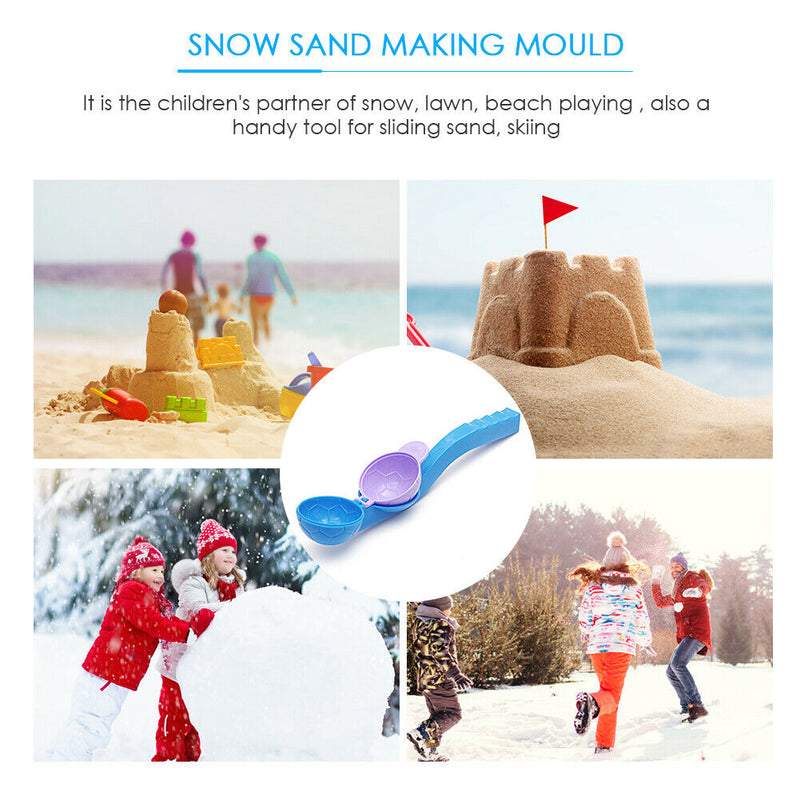 Football Snowball Maker Clip Kids Outdoor Sand Snow Ball Mold Toys Random