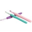 12pcs Aluminum Crochet Set TPR Handles Knitting Needles Kit Weaving Tools
