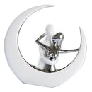 Creative Lovers On Moon Ceremic Sculpture Statue Living Room Bedroom Decor Party