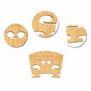 2Pcs Maple Wood Bridge 4/4 Full Size For Violin Fiddle Accessories Inst UWK