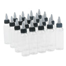 Lot 100x Plastic Empty Liquid Solvent Bottles with Twist Top Caps Leak proof