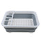 Foldable Dish Rack Plates Drying Rack Kitchen Storage Bowl Holder Draine TEUS