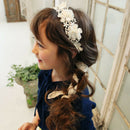 Korean Fashion Sweet Princess Headband Long Lace Ribbon Flower Hairbands Wr A6V6