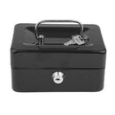 Small Cash Box with Key Lock Portable Metal Money Box with Layer & 2 Keys for