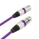 5.9ft DMX Stage DJ Cable  XLR 3Pin Male to Female Connector Wire (Purple)