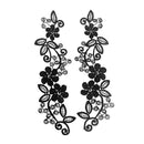 2 Pairs Lace Embroidered Floral Neckline Collar Trim Clothes Sewing Applique