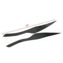 2X Carbon Fiber Headlight Eyebrow Eyelid Cover Trims for BMW E90 E91 05-12