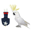Cockatiel Parrot Bird Diaper Nappy Flight Suit - Pet Bird Macaw Clothes S Blue &