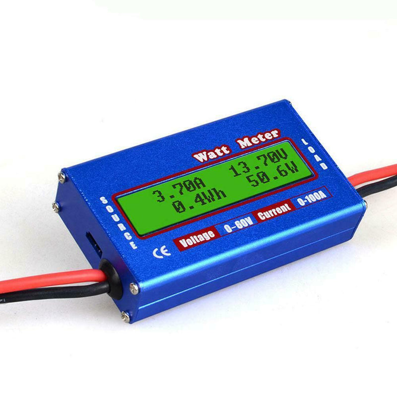 DC 60V 100A Balance Voltage Battery Power Analyzer Watt Meter Checke(Blue)