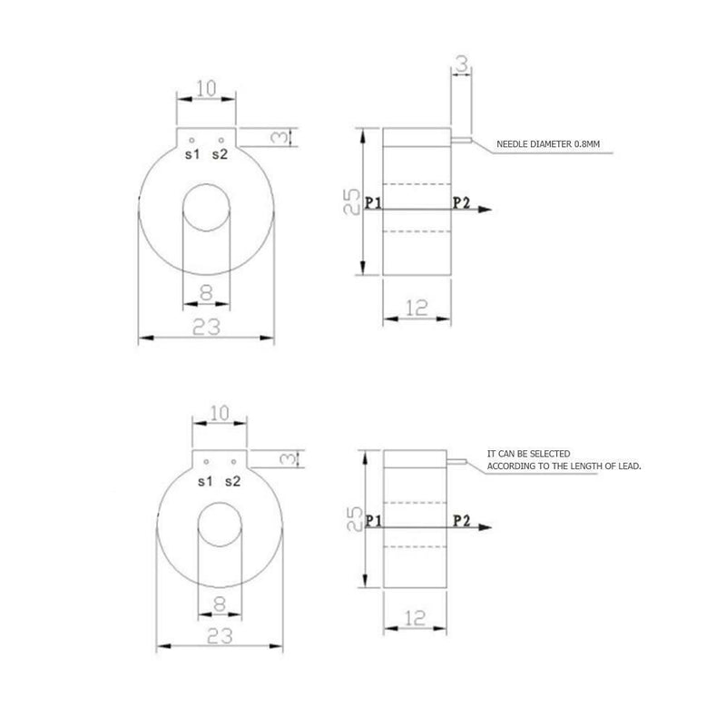 ZCT57-06N-05 Micro Current Converter 50A/25mA Precision Measurement Tool