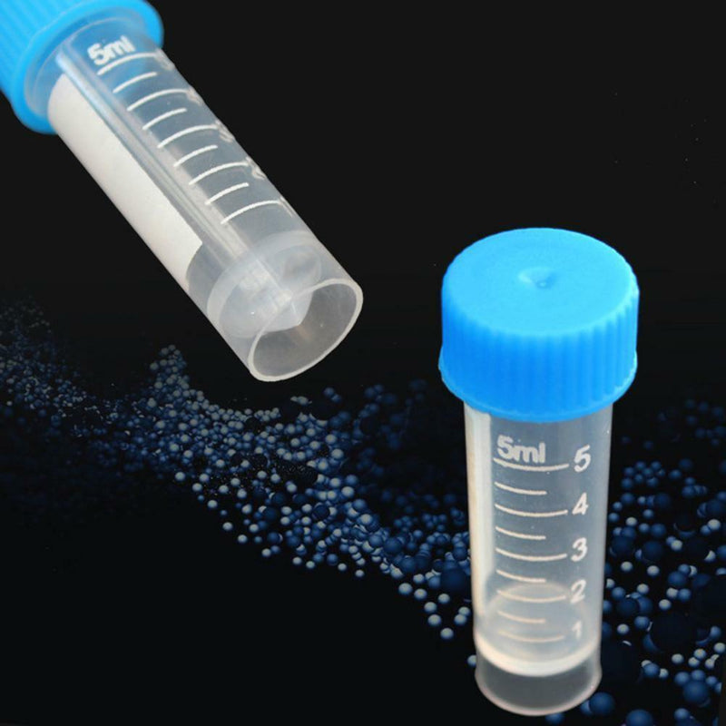 3pcs Plastic Test Tubes Vial Screw Seal Cap Pack Container Cryopreservations