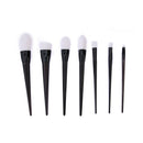 Pro 7Pcs Makeup Brushes Set Black White Powder Foundation Blush Brush Tool